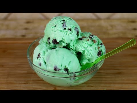 Mint Chocolate Chip Ice Cream | No Machine Needed