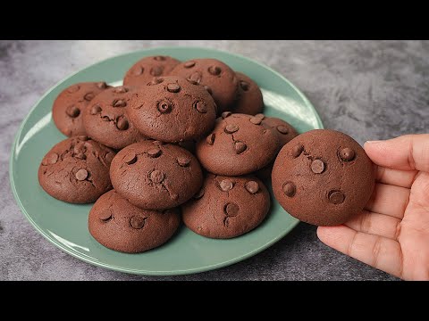 Easy Double Chocolate Chip Cookies Recipe at Home | Yummy