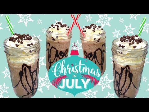 FROZEN HOT CHOCOLATE RECIPE!!  CHRISTMAS IN JULY!!