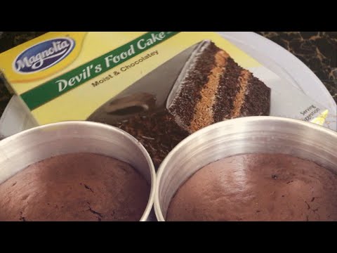 How to bake a devil’s food cake using cake mix/ magnolia devil’s cake/trying devil’s food cake mix