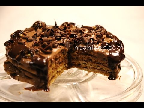 Chocolate Cream Honey Cake Recipe - Cake Honeymoon - Heghineh Cooking Show