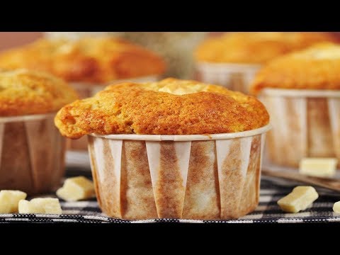 Banana Muffins with White Chocolate Recipe Demonstration - Joyofbaking.com