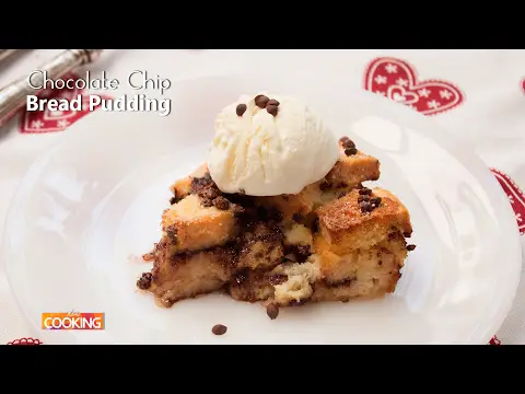 Chocolate Chip Bread Pudding | Home Cooking