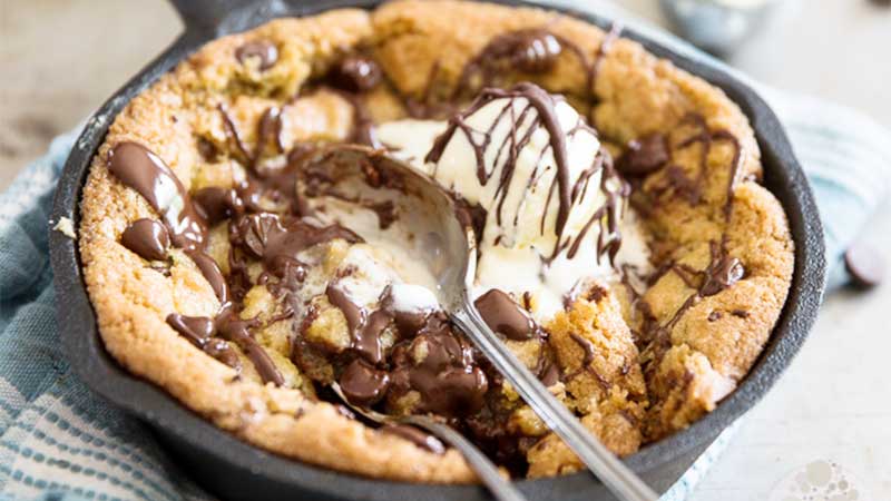 Mini Cast Iron Skillet Chocolate Chip Cookie Recipe