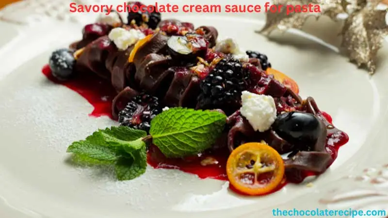 Savory chocolate cream sauce for pasta |