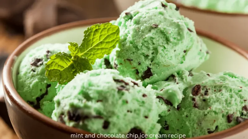 mint and chocolate chip ice cream recipe |