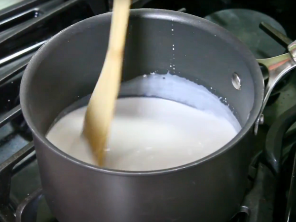 Heat the Milk Warm 2 cups of whole milk in the saucepan over medium‑low heat until steaming (about 150°F 65°C). Do not boil.
