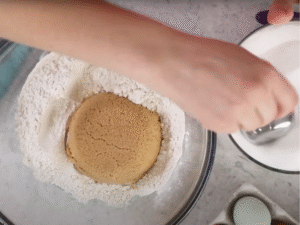 In the bowl of a stand mixer (or large mixing bowl), whisk together flour, both sugars, cocoa powder, baking soda, and salt until evenly combined.