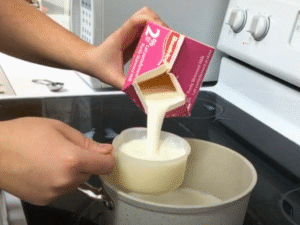 In a small saucepan, gently heat the milk over low heat. Keep it warm but avoid letting it boil.