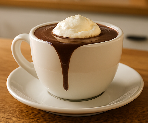 Creamy Hot Chocolate with Heavy Cream 1